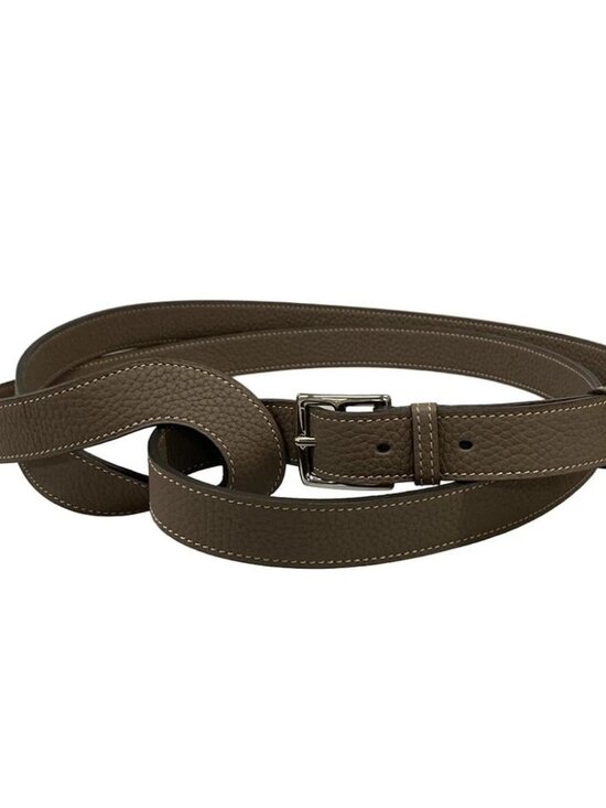HERMES Etrivière Dubretour Etoupe Taurillon Clemence Square O Belt main image 5